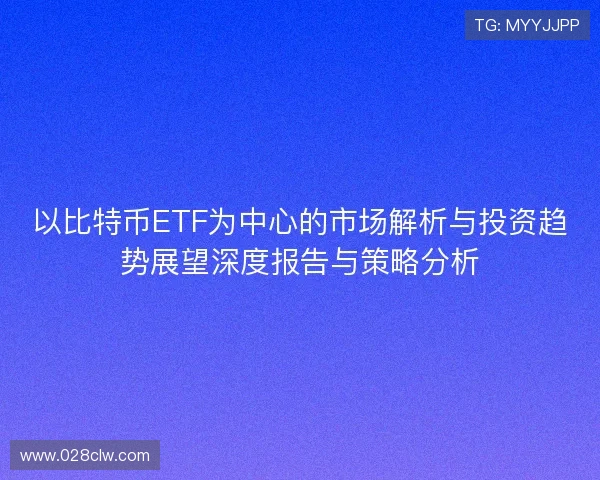 以比特币ETF为中心的市场解析与投资趋势展望深度报告与策略分析